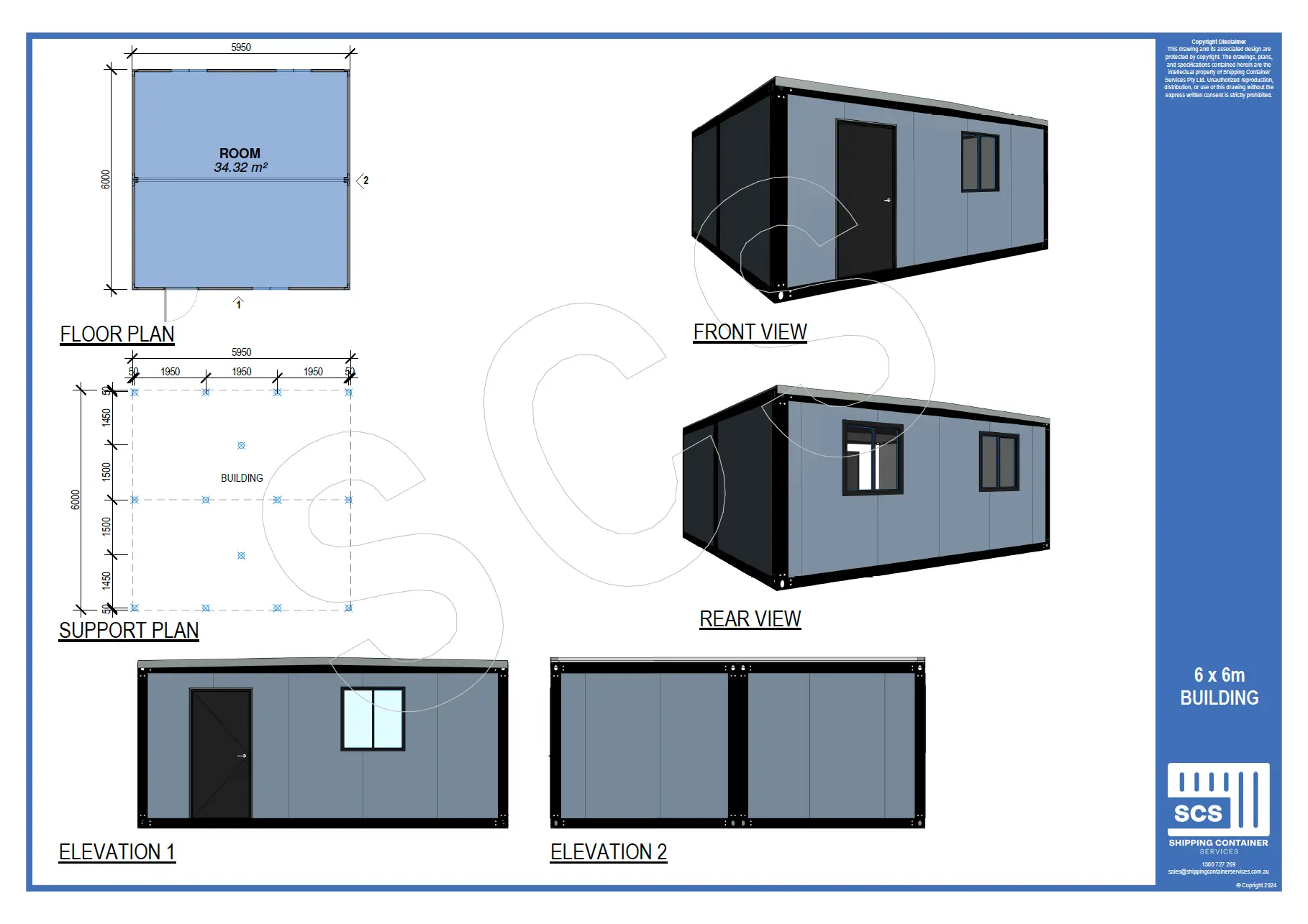 6m x 6m Portable Building – Spacious, Adaptable, and Built to Last - Image 2